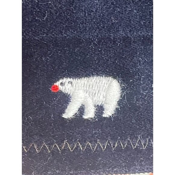 Talbots Velvet Bear Skirt 16 Blue Midi Old Money Preppy Classic Retro Urban Chic - Picture 3 of 11